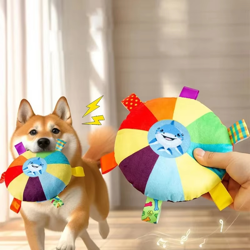 6PCS Rainbow Plush Flying Sauc - Flying Disc Dog Training Toy ulasan dan harga