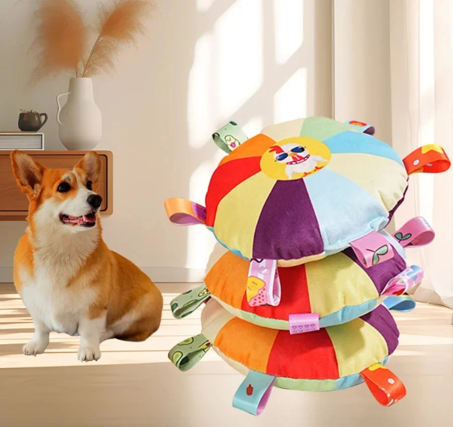 6PCS Rainbow Plush Flying Sauc - Flying Disc Dog Training Toy ulasan dan harga