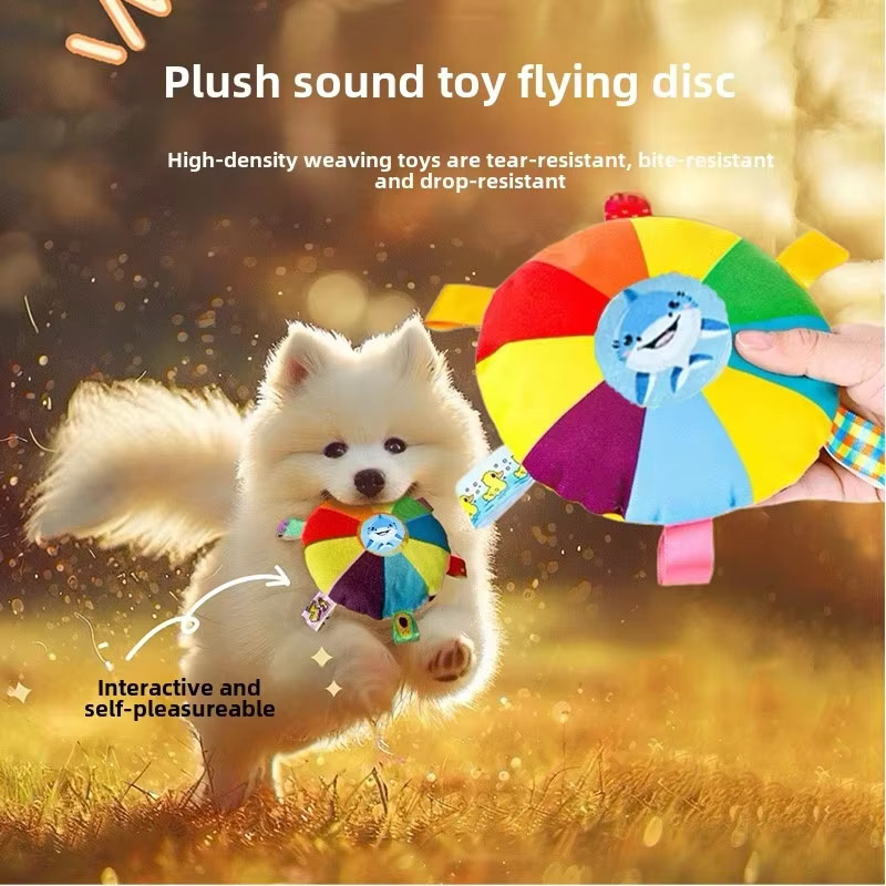 6PCS Rainbow Plush Flying Sauc - Flying Disc Dog Training Toy ulasan dan harga