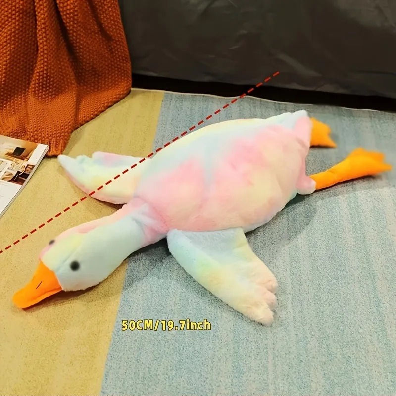 50cm Soft Colorful Duck Plush  - Interactive Squeaky Plush Dog Toy ulasan dan harga