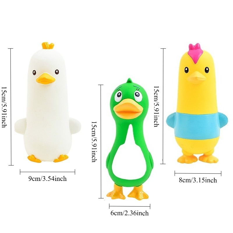 Squeaky Latex Chicken Duck Goo - Interactive Squeaky Plush Dog Toy ulasan dan harga