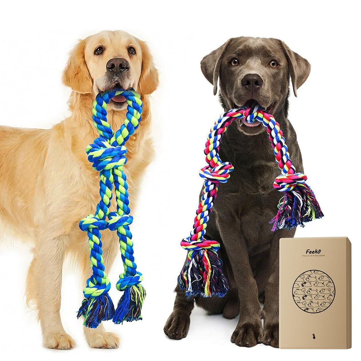 Tough Rope Dog Toys for Large  - Dog Rope Toy Aggressive Chewers ulasan dan harga