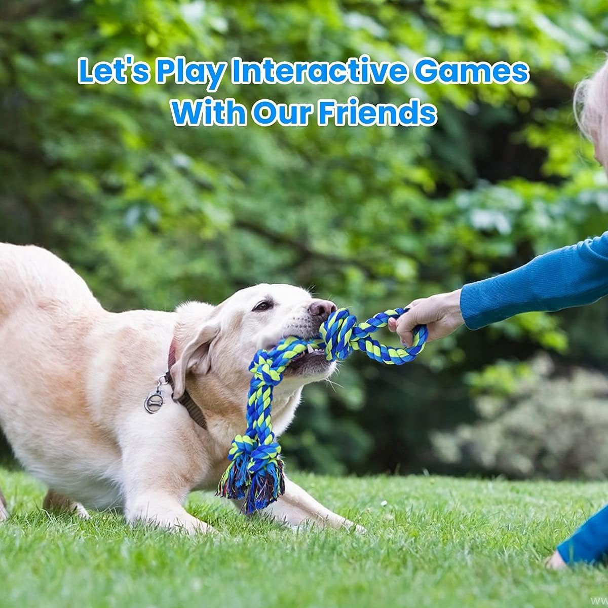 Tough Rope Dog Toys for Large  - Dog Rope Toy Aggressive Chewers ulasan dan harga