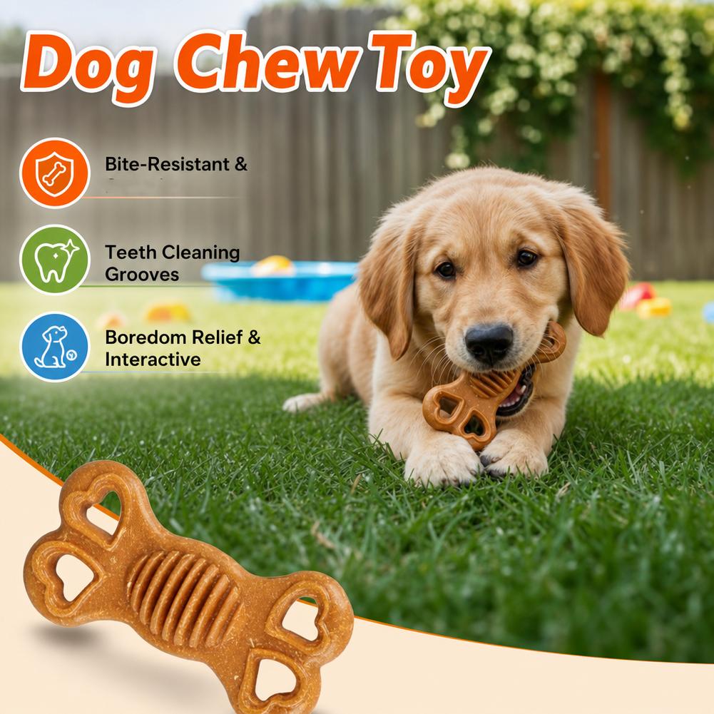 Indestructible Dog Chew Toy Bo - Teeth Cleaning Dog Chew Bone ulasan dan harga