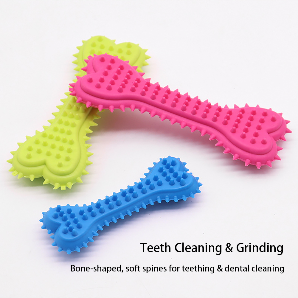 Pet Toys Bone Shape Teething S - Teeth Cleaning Dog Chew Bone ulasan dan harga